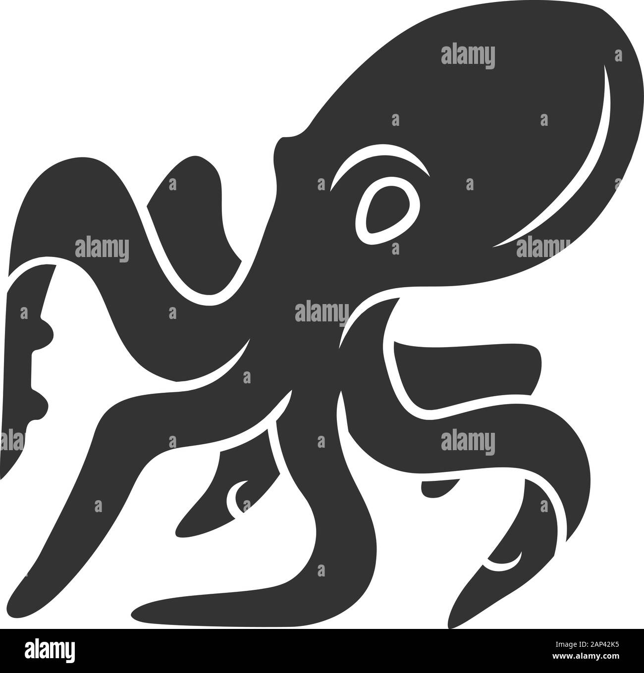 Icono de pictogramas de pulpo. Natación animal subacuático con ocho tentáculos. El menú del restaurante de mariscos. Criatura marina flotante. Moluscos acuáticos. Silueta sy Imagen Vector de stock - Alamy Icono de pictogramas de pulpo. Natación animal subacuático con ocho tentáculos. El menú del restaurante de mariscos. Criatura marina flotante. Moluscos acuáticos. Silueta sy Imagen Vector de stock - Alamy