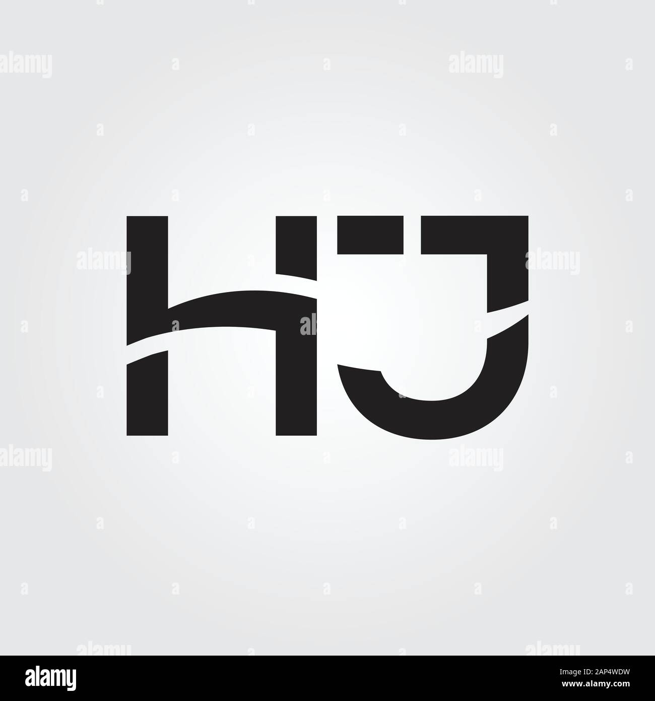 Plantilla vectorial de diseño de logotipo HJ de carta. Ilustración Del Vector Hj De La Letra Vinculada Inicial Ilustración del Vector