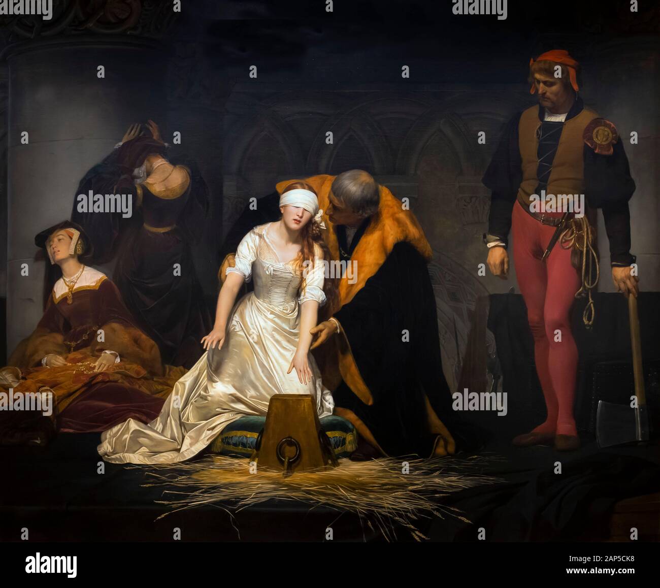 La ejecución de Lady Jane Grey, Paul Delaroche, 1833 Foto de stock