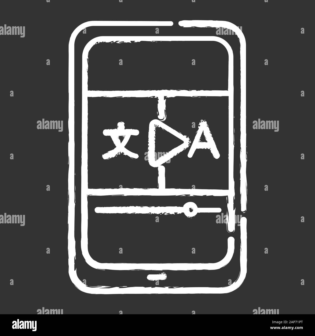 Traducción de Video icono de Chalk. Diccionario online app. Servicios