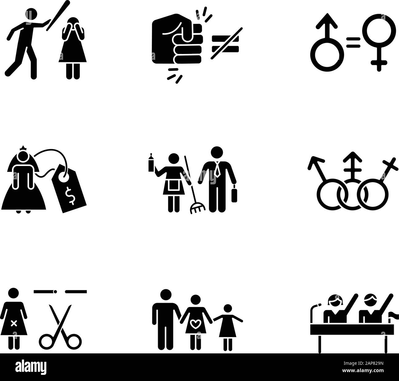 Violencia de género Imágenes de stock en blanco y negro - Alamy