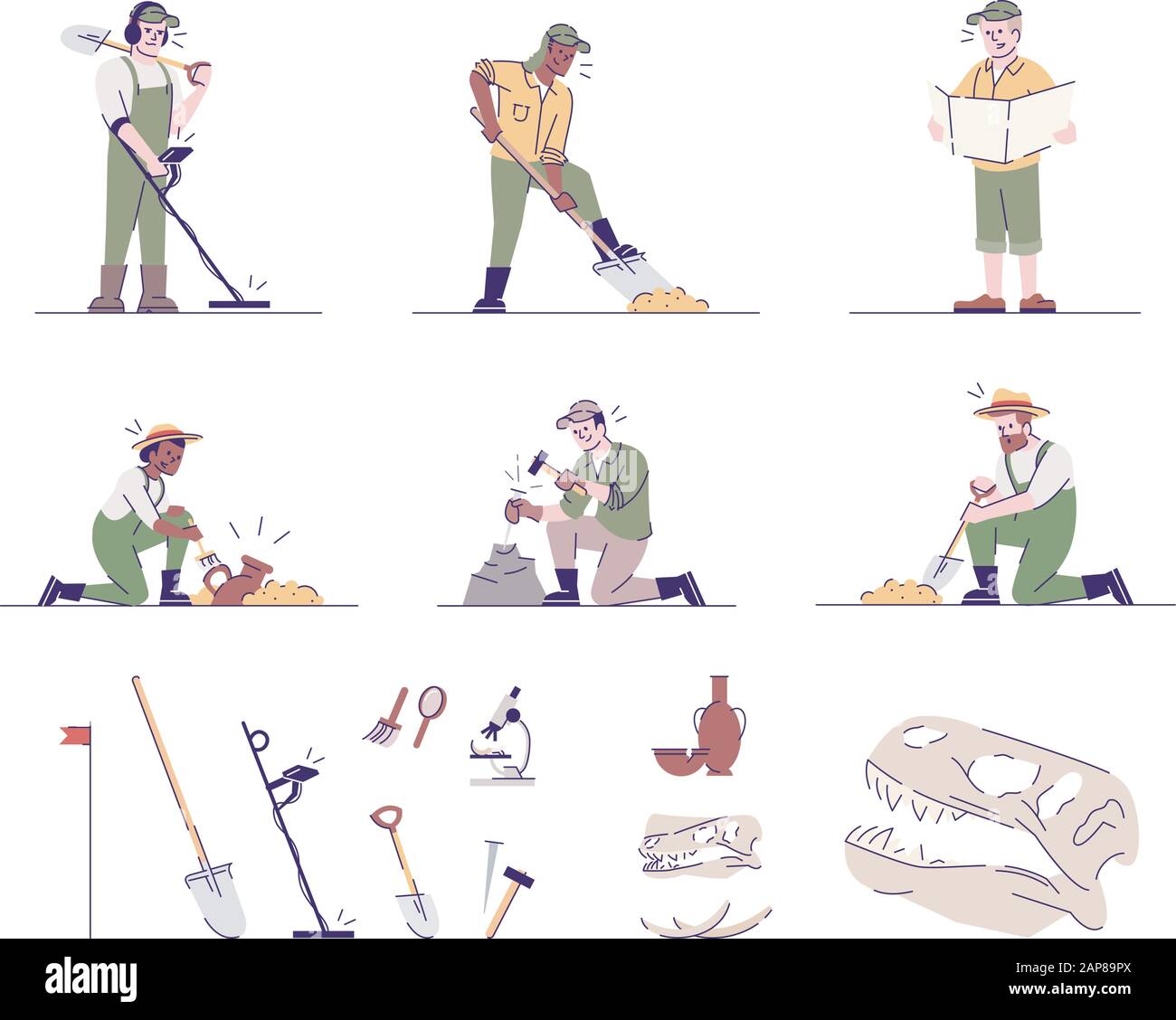 Conjunto De Ilustraciones De Vectores Planos De Arqueologia Investigacion Historica Arqueologos En El Trabajo Equipo Arqueologico Artefactos Caracter Aislado De Dibujos Animados Imagen Vector De Stock Alamy Conjunto De Ilustraciones De Vectores Planos De Arqueologia Investigacion Historica Arqueologos En El Trabajo Equipo Arqueologico Artefactos Caracter Aislado De Dibujos Animados Imagen Vector De Stock Alamy