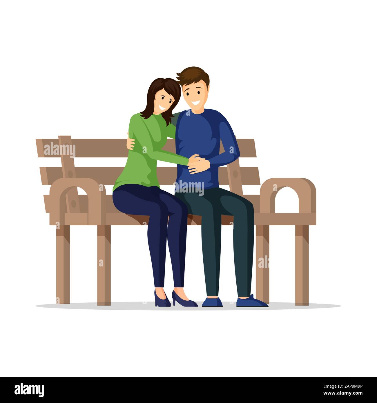 Couple cuddling Imágenes vectoriales de stock - Alamy