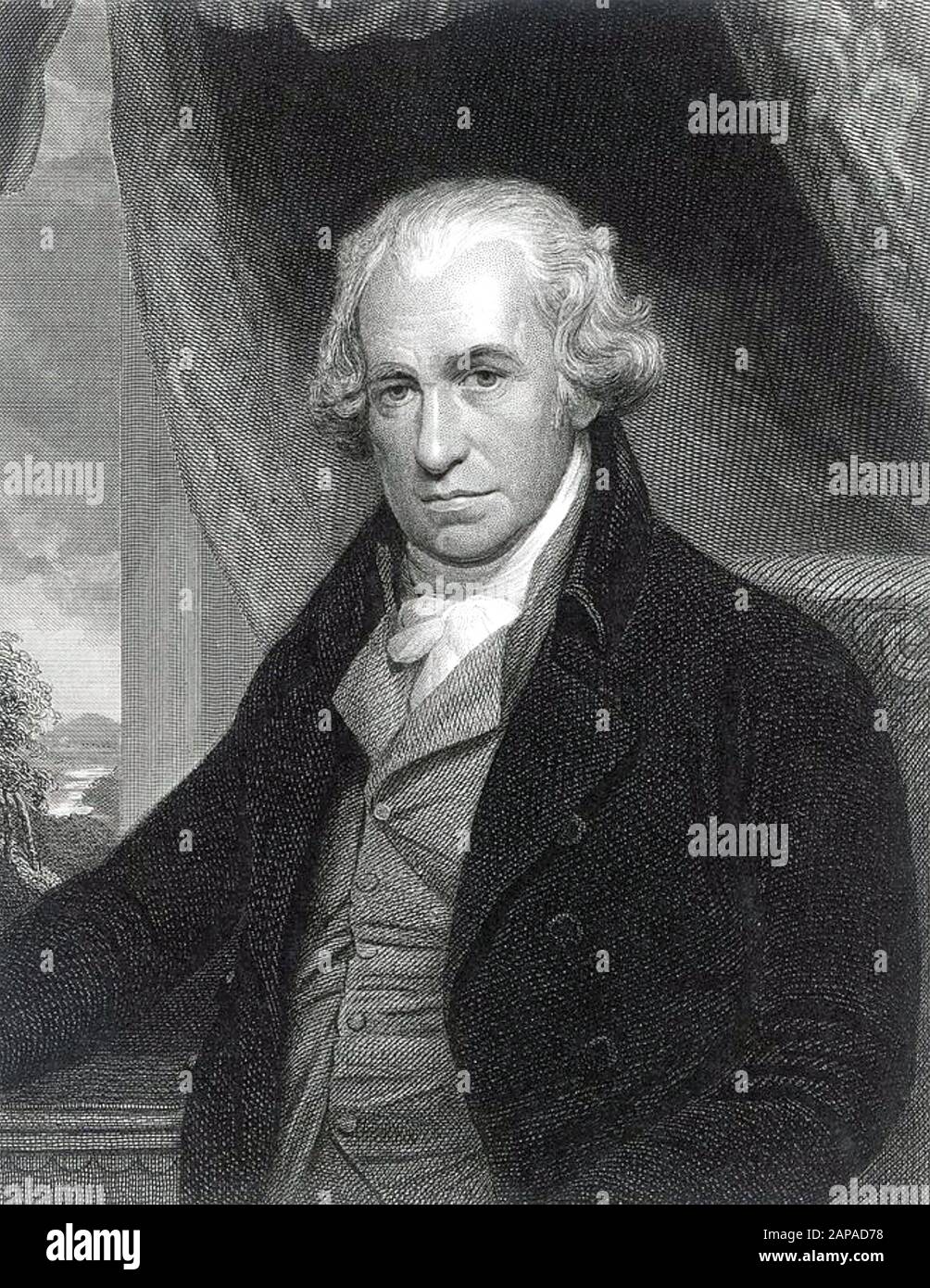 James WATT (1736-1819) inventor y químico escocés Foto de stock