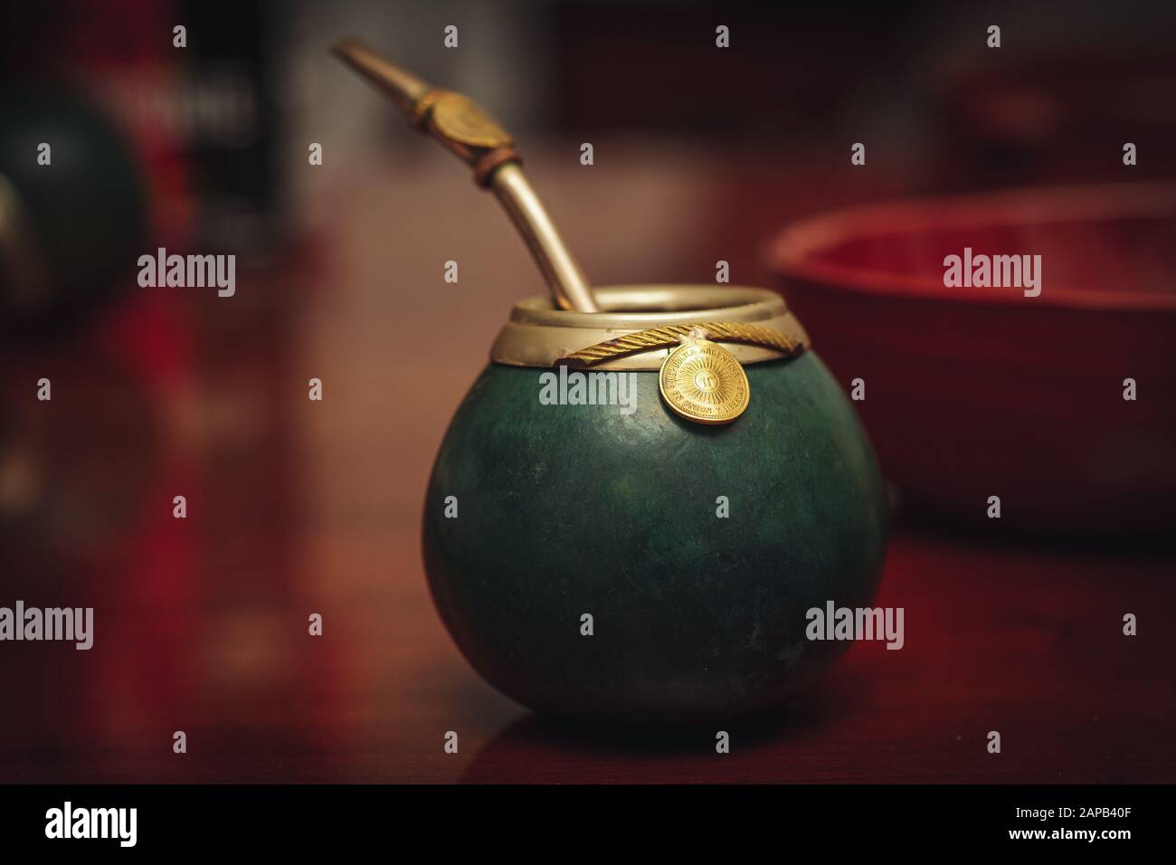 La Bombilla tradicional para Yerba Mate bebida en América Latina Fotografía  de stock - Alamy