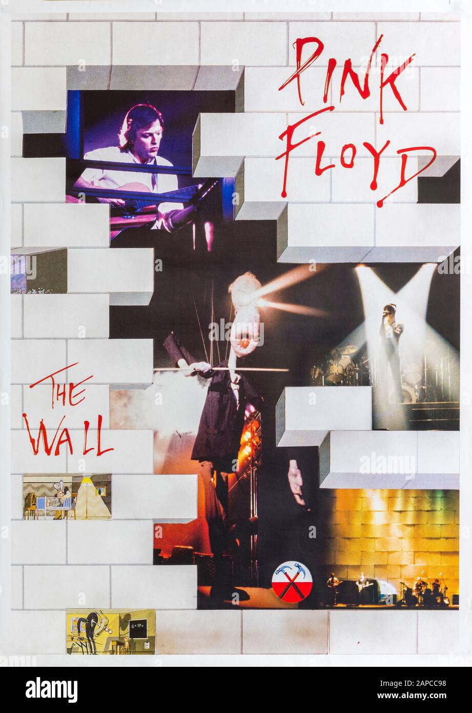 Pink Floyd el póster promocional del concierto musical de Wall Foto de stock
