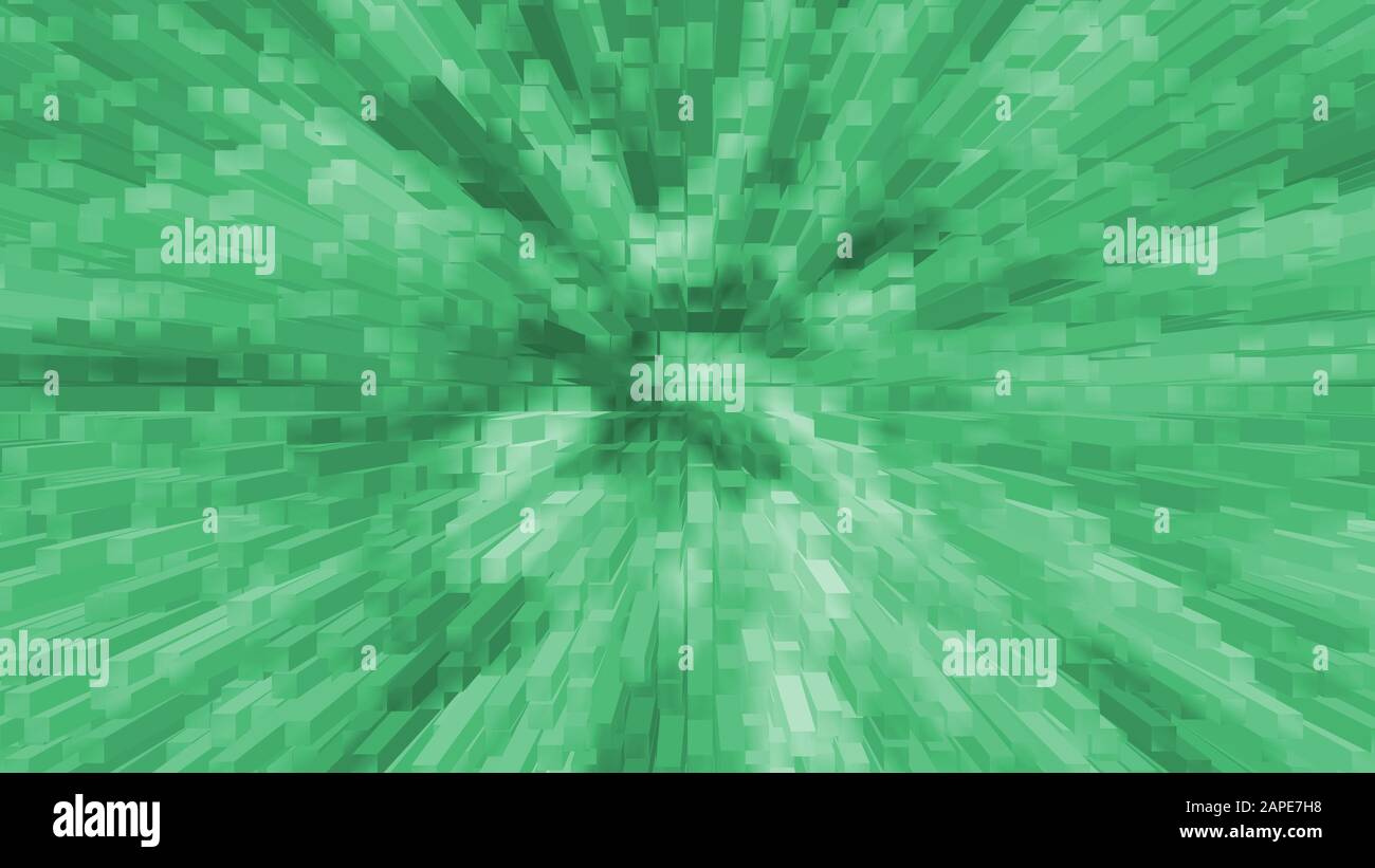 Ilustración abstracta de cubos verdes - un cuadro fresco para fondos y fondos  de pantalla Fotografía de stock - Alamy