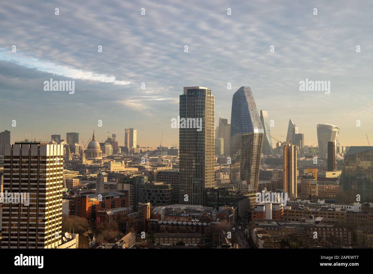 Vista panorámica de Londres en la ciudad desde lo alto Foto de stock