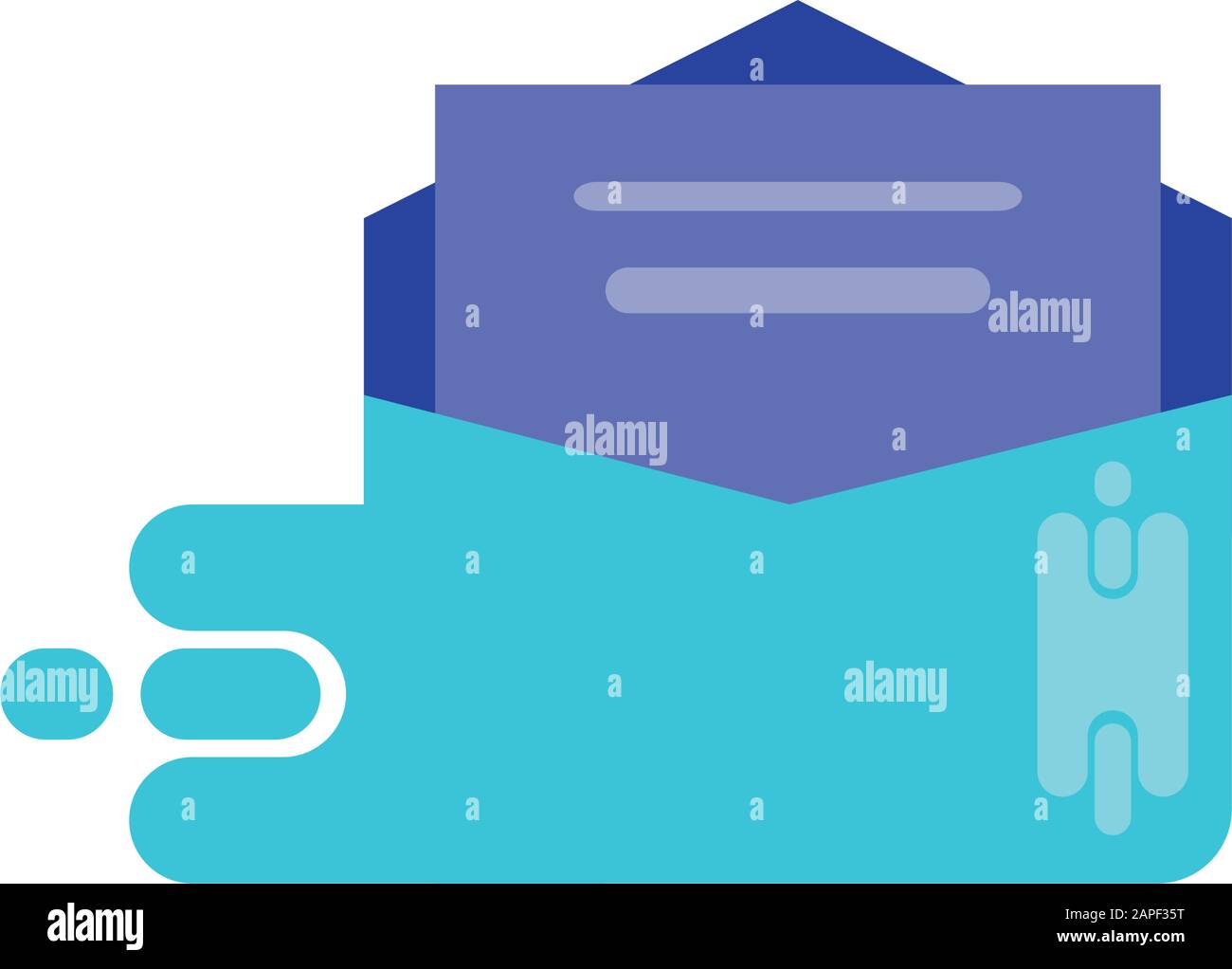 Diseño de sobres, carta de correo email mensaje Tarjeta de comunicación