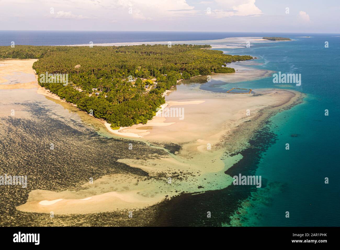 Vista aérea de Bougainville, Papua Nueva Guinea Foto de stock