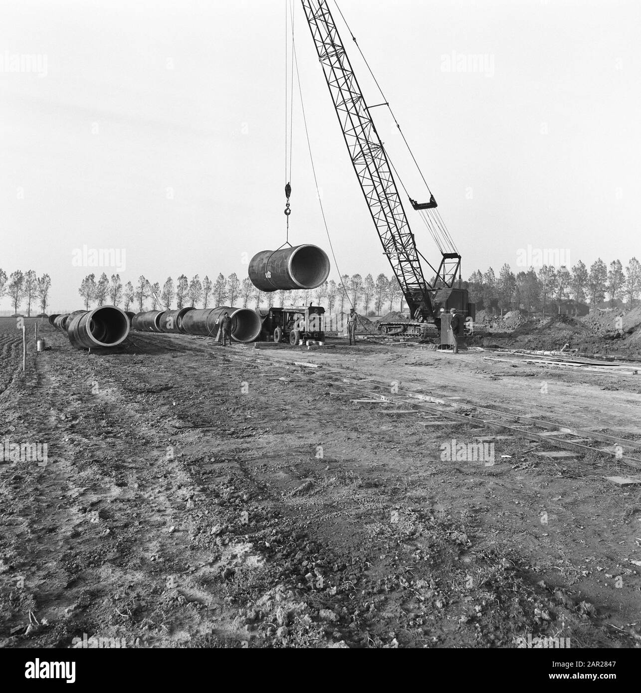 Tuberías de agua, obras, tuberías, rotterdambiesbosch Fecha 16 de