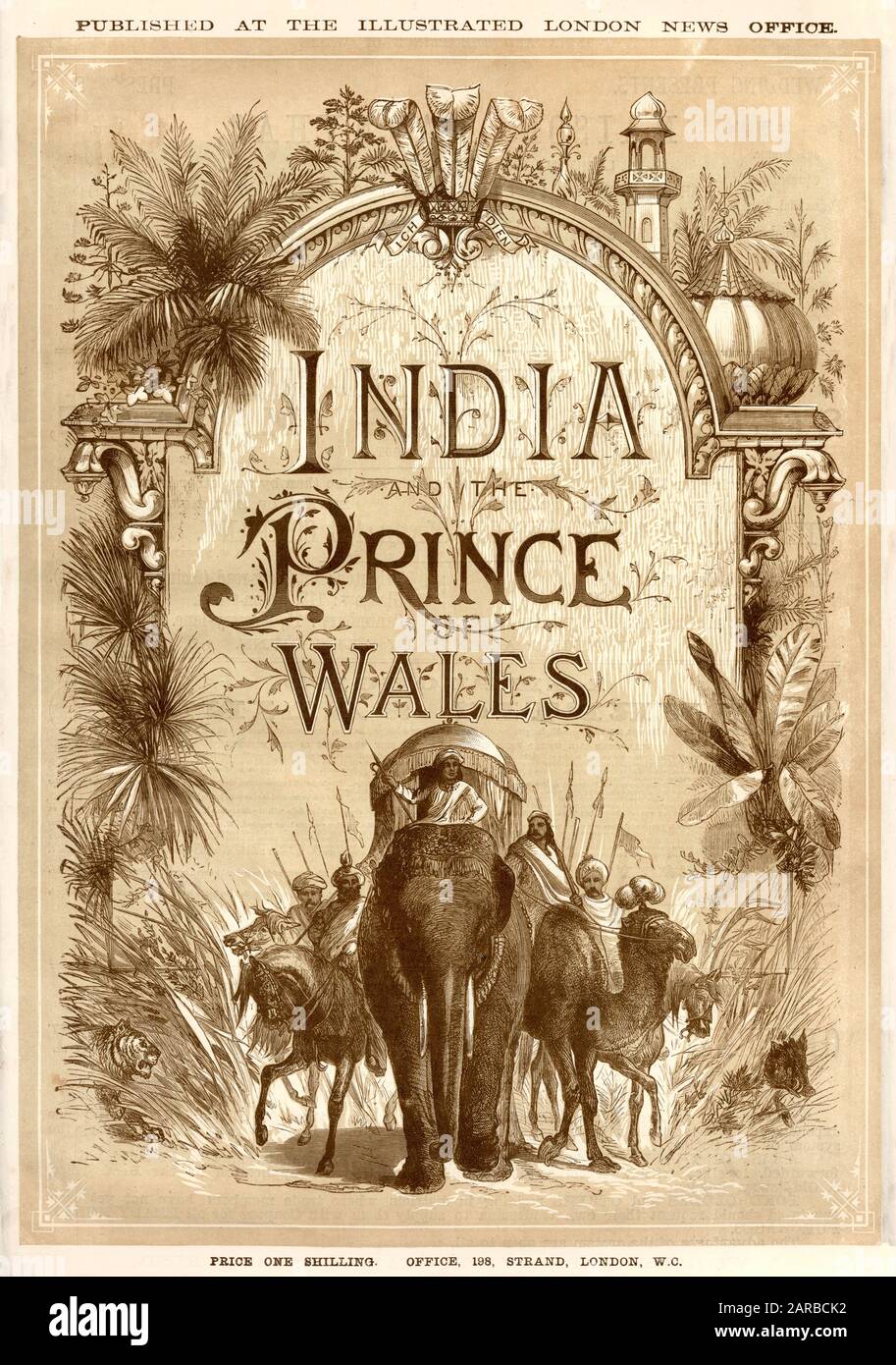 Gira del Príncipe de Gales por la India 1875 Foto de stock