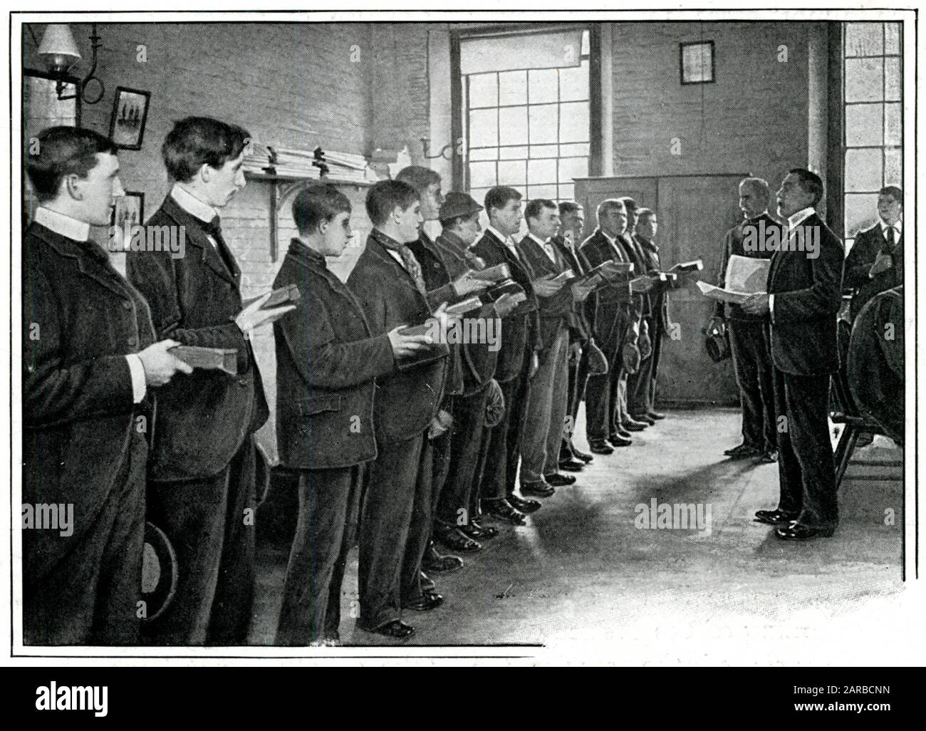 Tomar el juramento para unirse al ejército británico 1901 Foto de stock