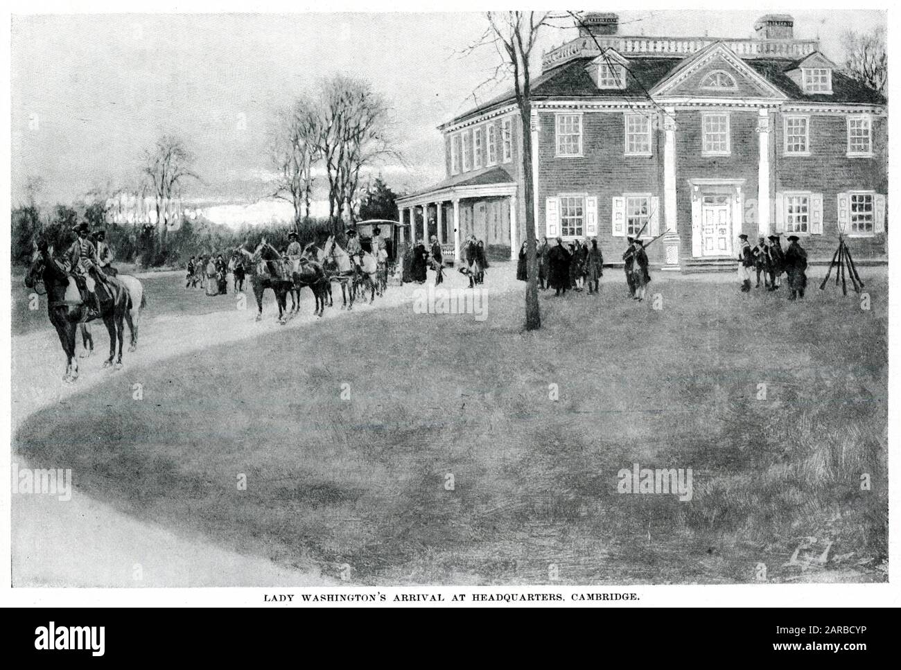 América - Martha Washington llega a Cragie House Foto de stock