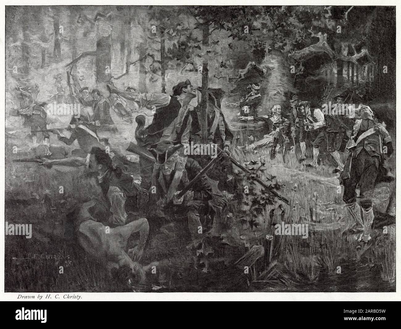 Nicholas Herkimer Fue Herido En La Batalla De Oriskany Durante La Guerra Americana De Independencia Fecha: 1776 Foto de stock