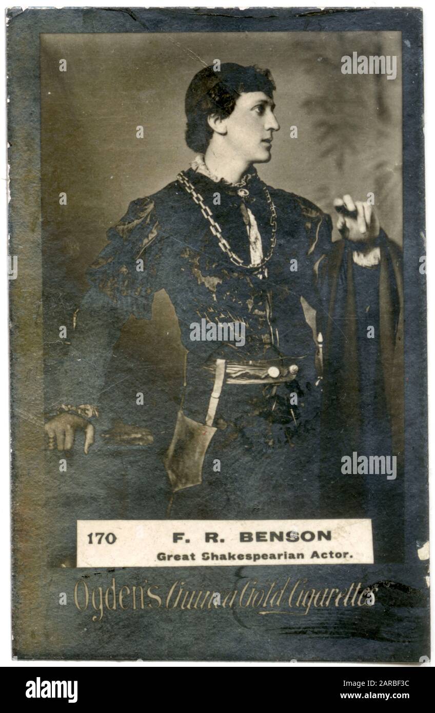 Sir Francis Robert (Frank) Benson (1858-1939), actor-director inglés especializado en Shakespeare. Foto de stock