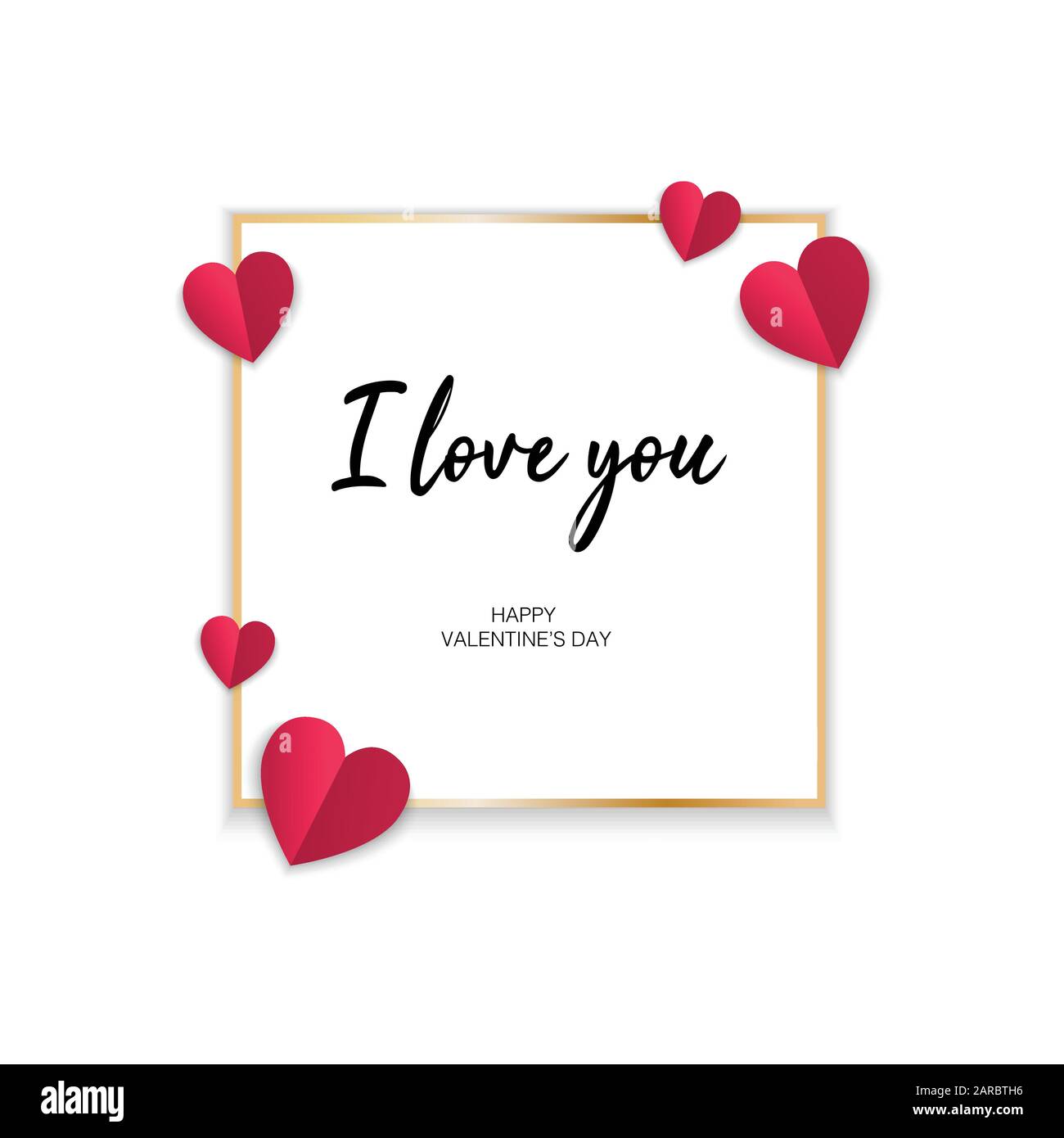 Corazón de papel texto: Te quiero Poster