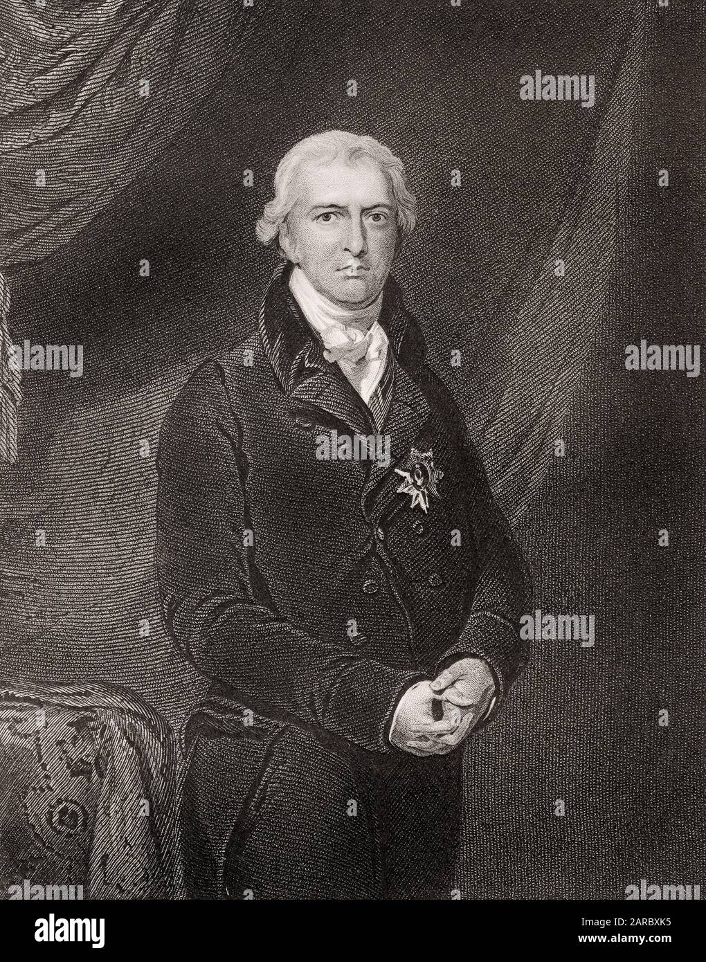 Robert Banks Jenkinson, segundo Conde de Liverpool, 1770-1828, un político inglés, Primer Ministro, Foto de stock