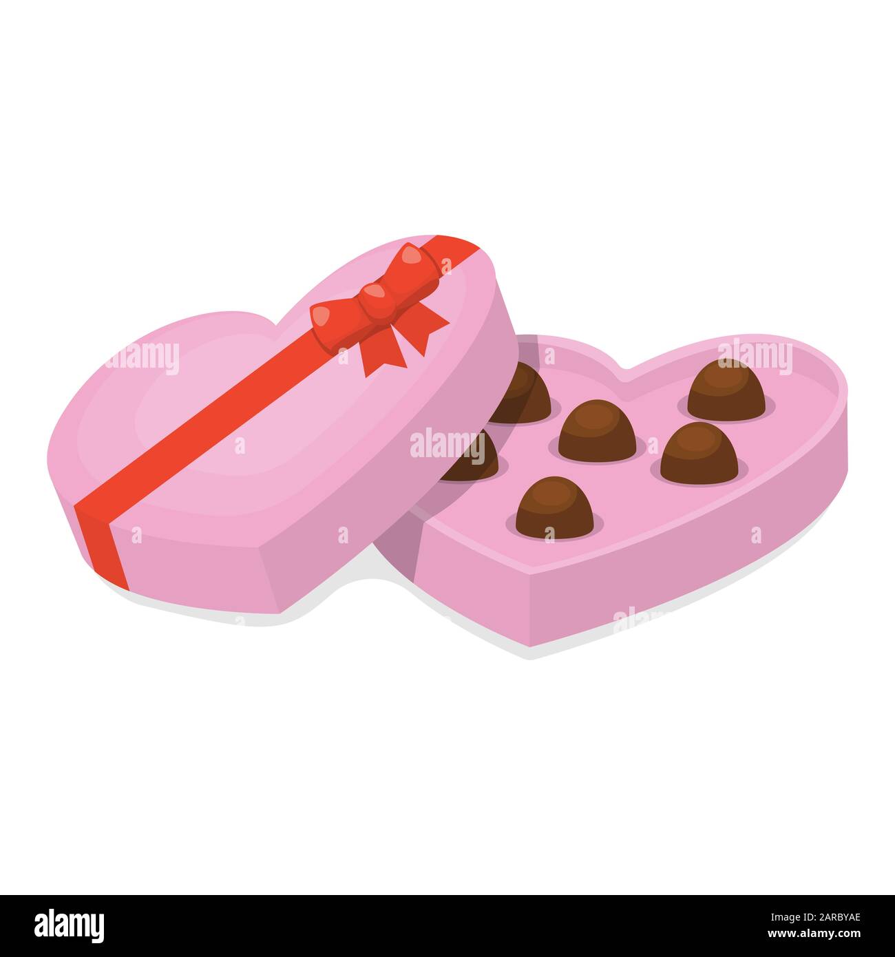 Caja De Chocolates En La Forma Del Corazón Ilustración del Vector -  Ilustración de aniversario, forma: 116783204