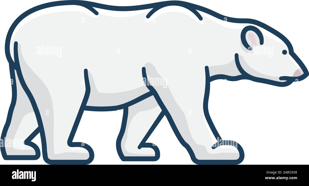 Oso polar ilustración vectorial aislada para el día del oso Polar el 27 de  febrero. Símbolo de color de especies en peligro de extinción Imagen Vector  de stock - Alamy