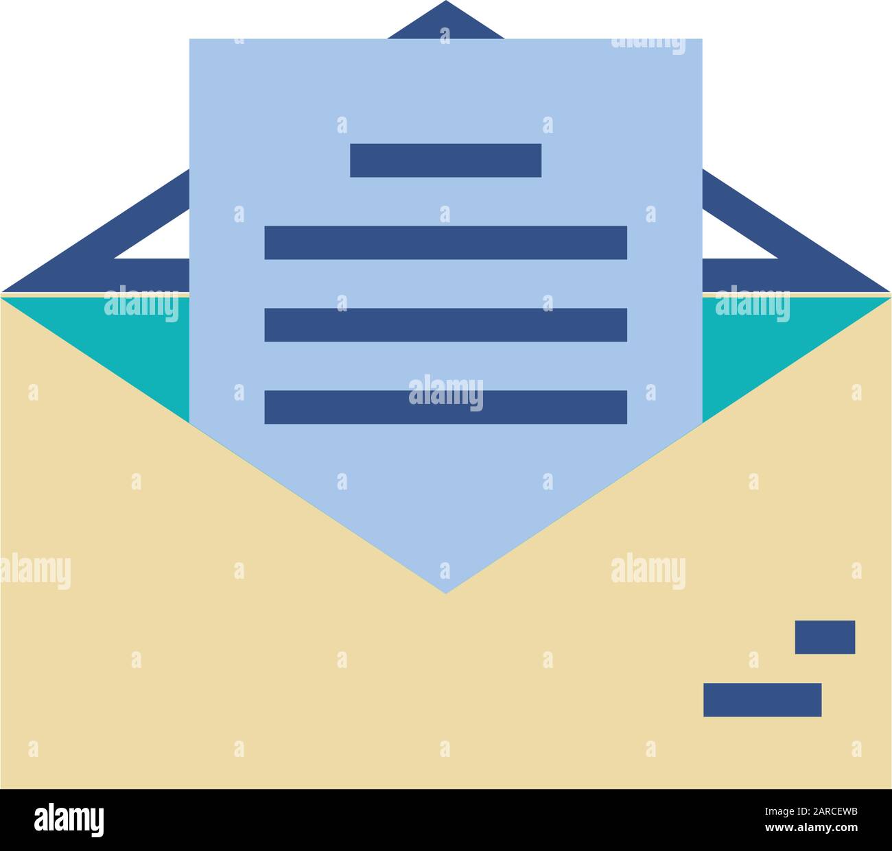 Diseño de sobres, carta de correo email mensaje Tarjeta de comunicación