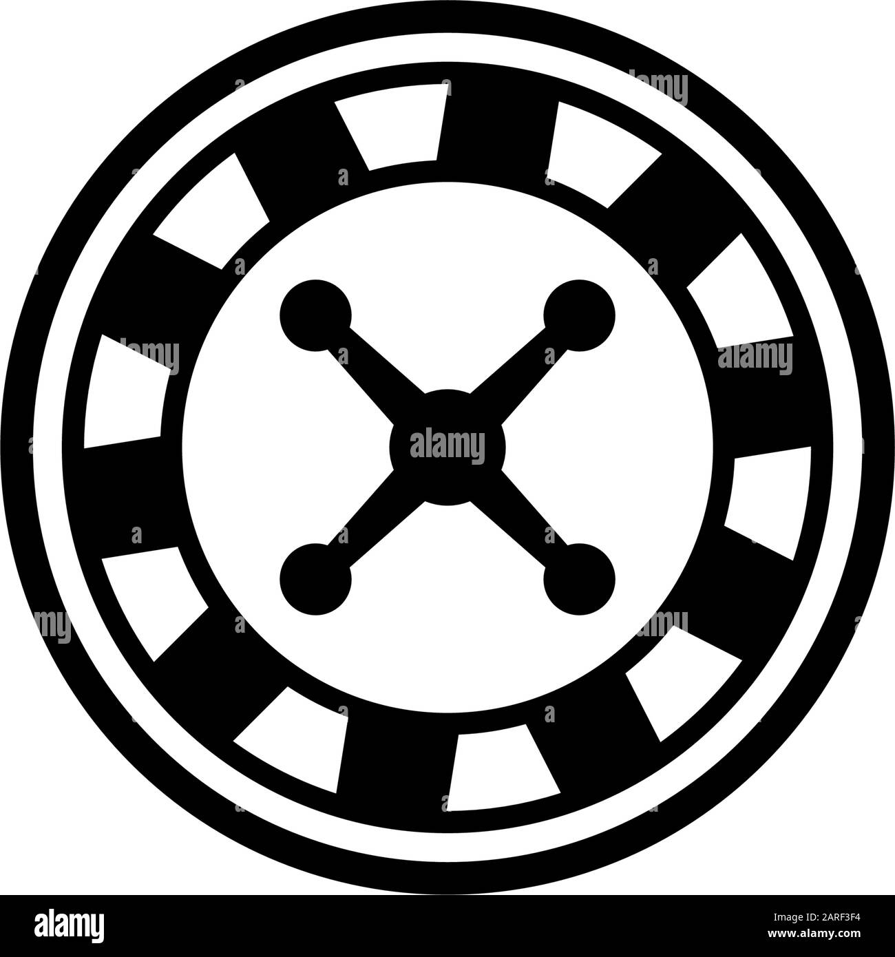 Ilustración de Concepto De Juego Typography Russian Roulette Aislado Sobre  Fondo Blanco Plantilla Vectorial Monocroma Con