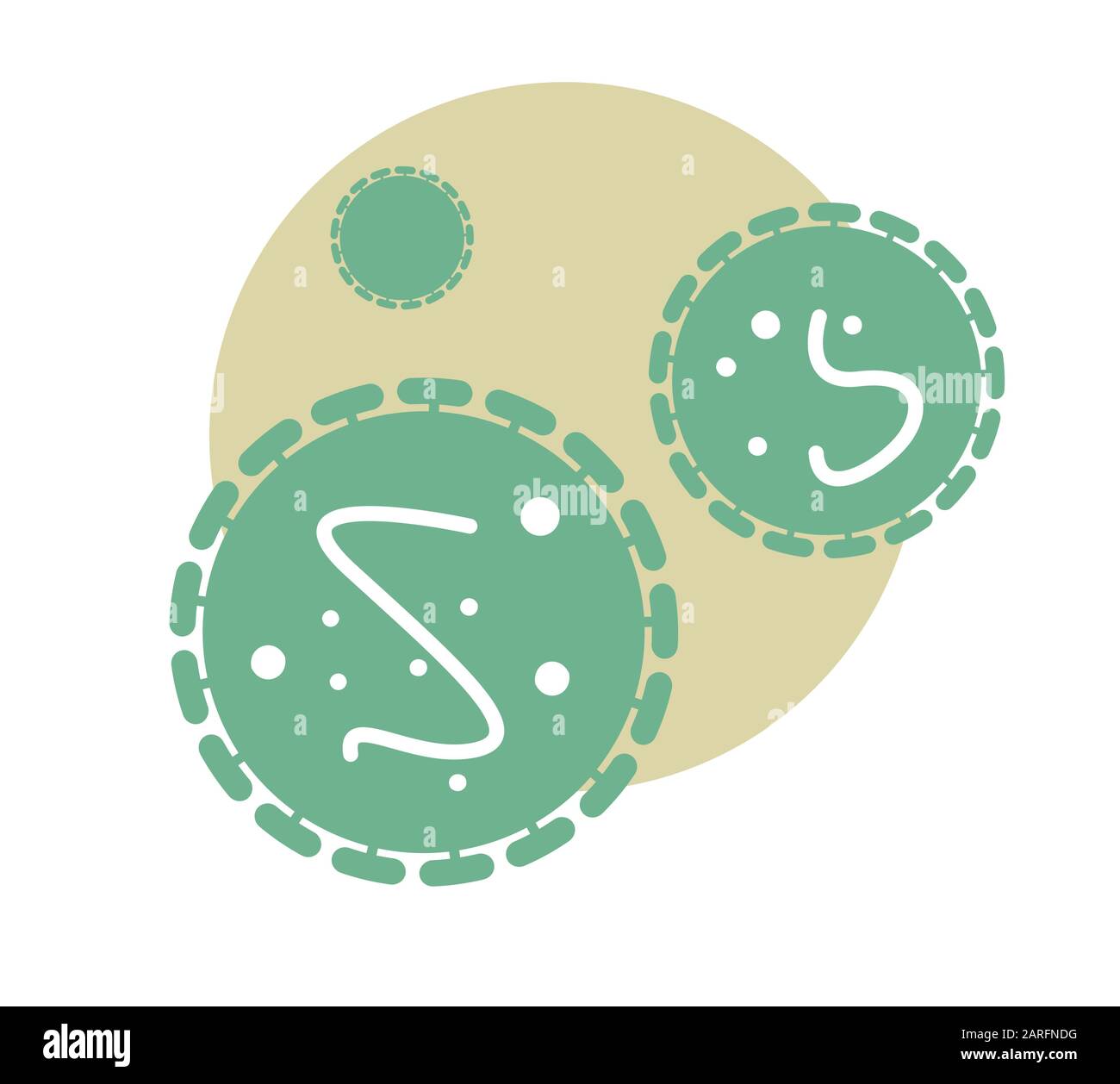 Novel Coronavirus - MERS CoV - virus del Síndrome Respiratorio - Icon AS EPS 10 File Ilustración del Vector