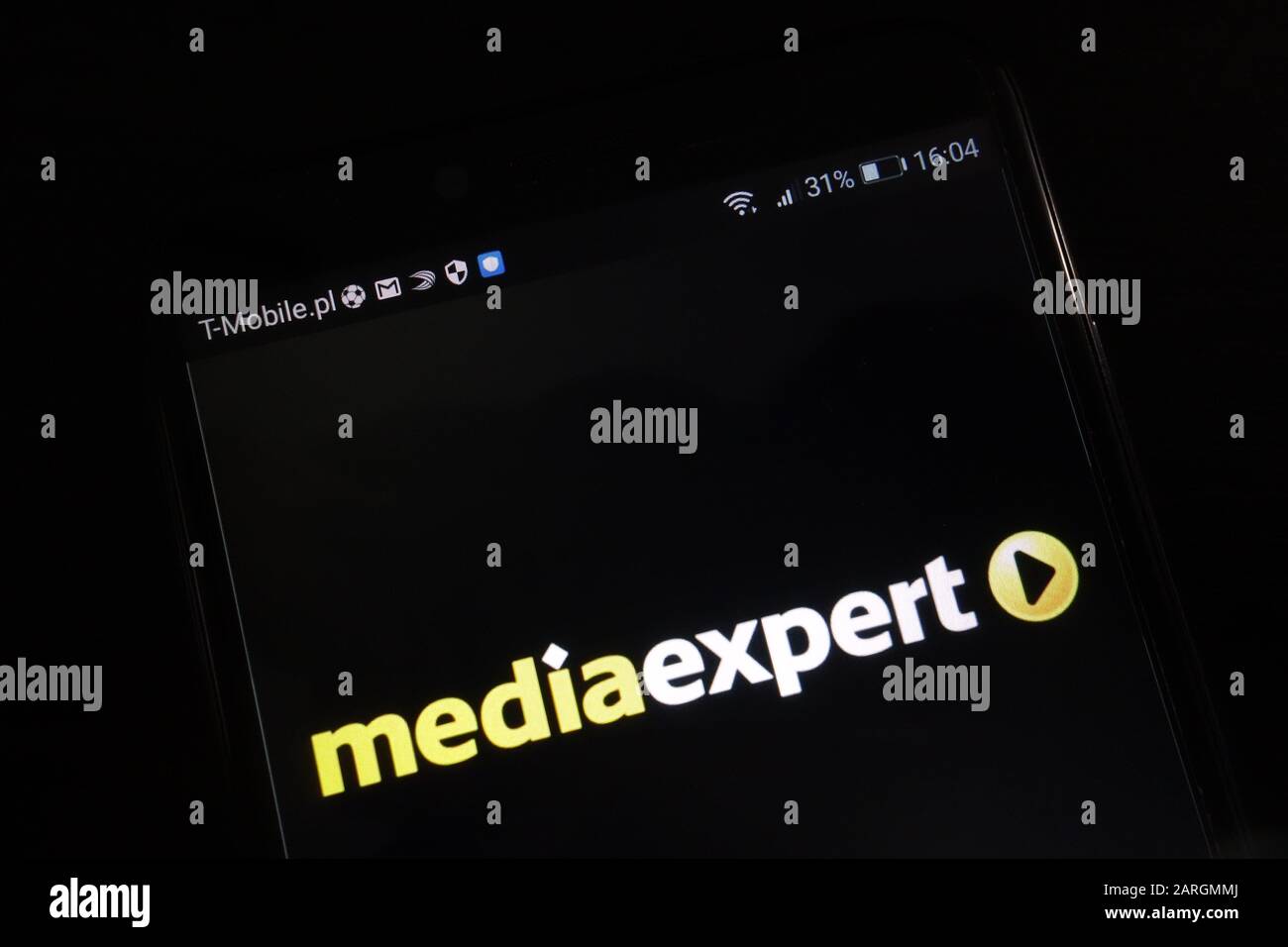 Logotipo de Media Expert mostrado en un smartphone moderno Foto de stock