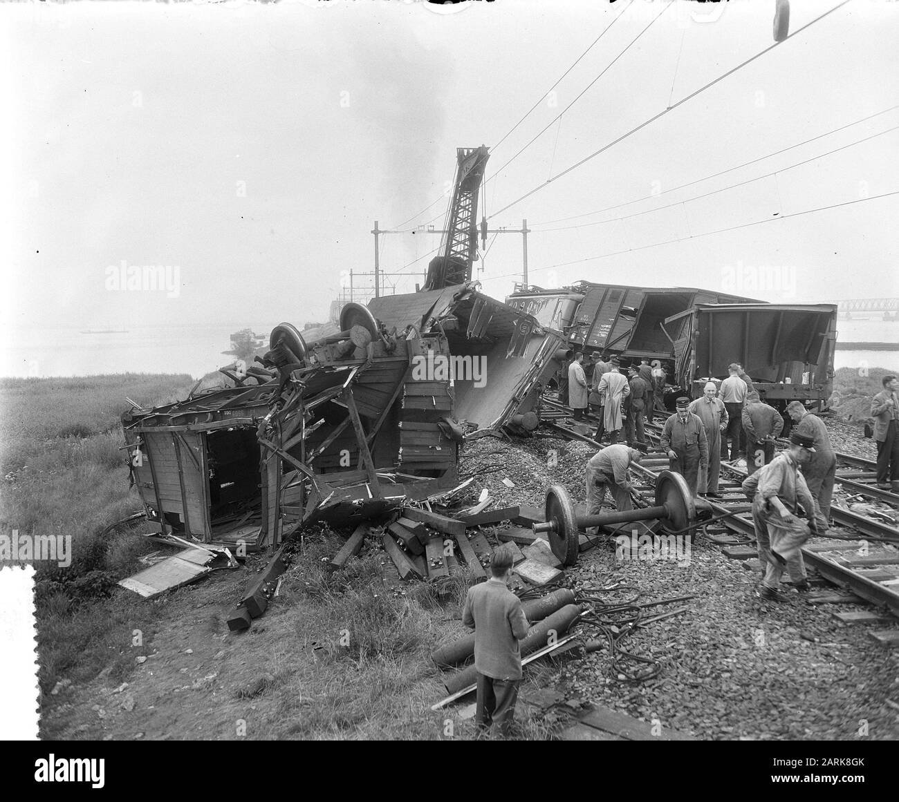 Colisión del tren Entrada norte Moerdijkbrug Fecha 14 Julio 1955