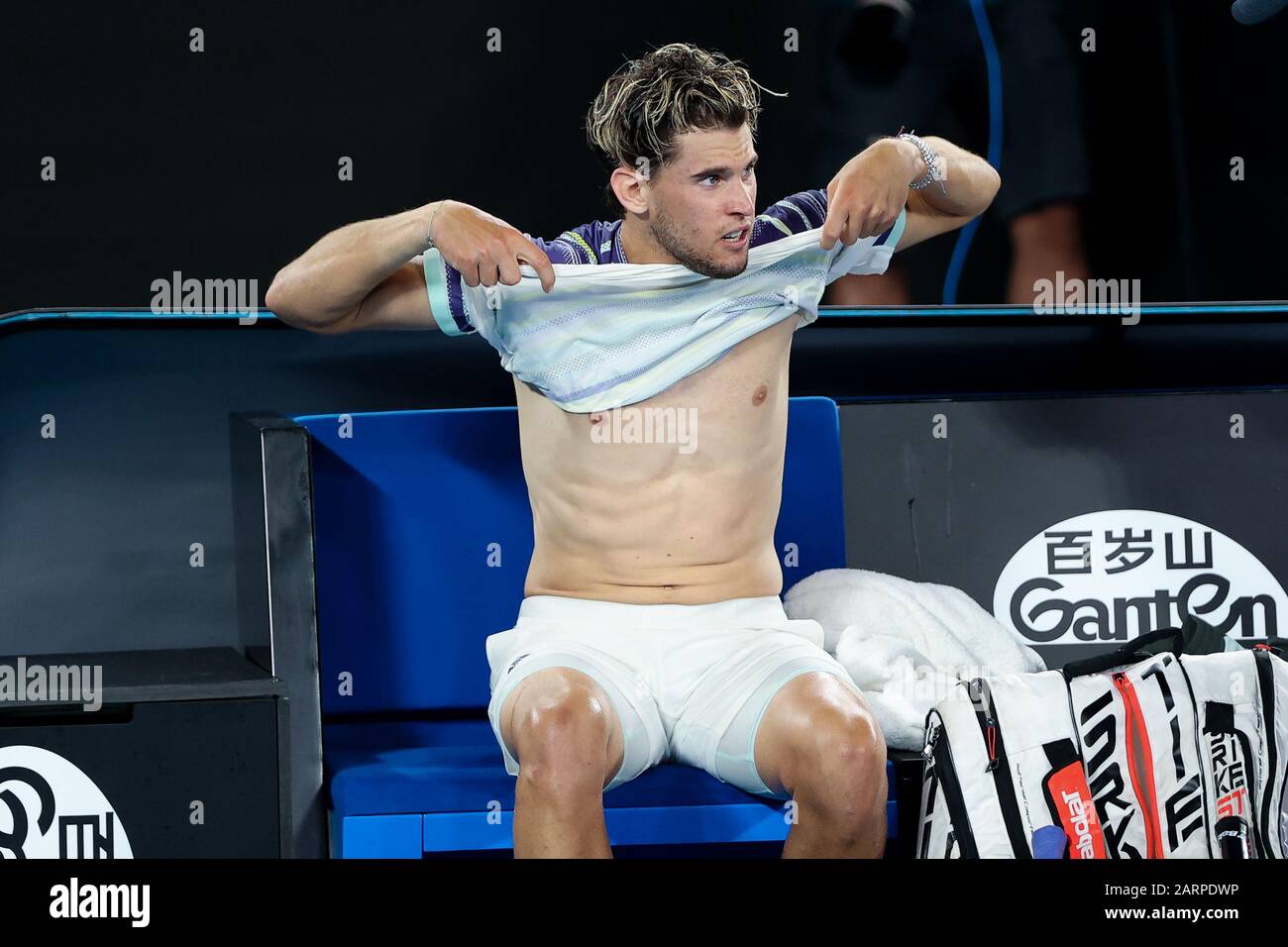 Melbourne, Australia. 29 de enero de 2020. Dominic Thiem, de Austria,  derrotó a Rafael Nadal, de España., . en Melbourne Park, Melbourne,  Australia, el 29 de enero de 2020. Foto De Peter