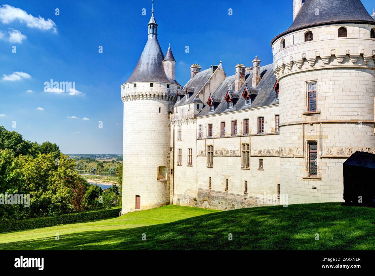 Chateau de Chaumont-sur-Loire, Francia. Este castillo está situado en el valle del Loira, fue fundado en el siglo 10 y fue reconstruido en el siglo 15 Foto de stock