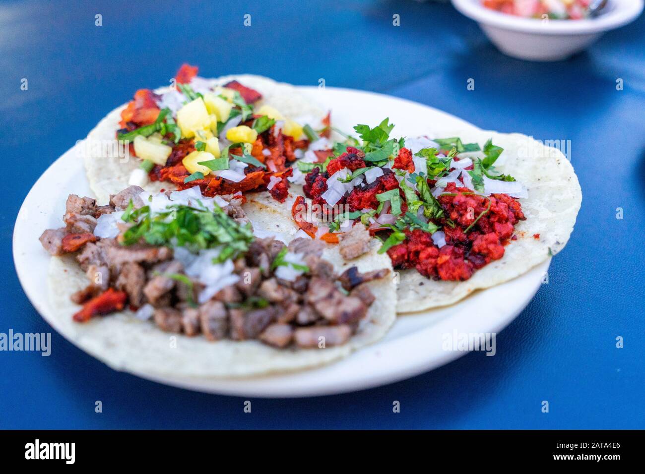 Tacos tradicionales 'el pastor' en Cancún, México Fotografía de stock