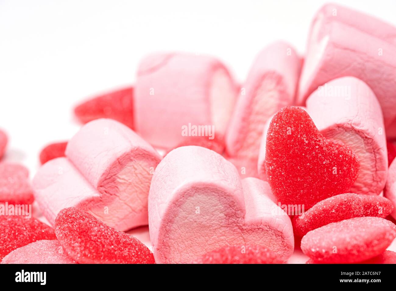 Primer plano de dulces con forma de corazón Foto de stock