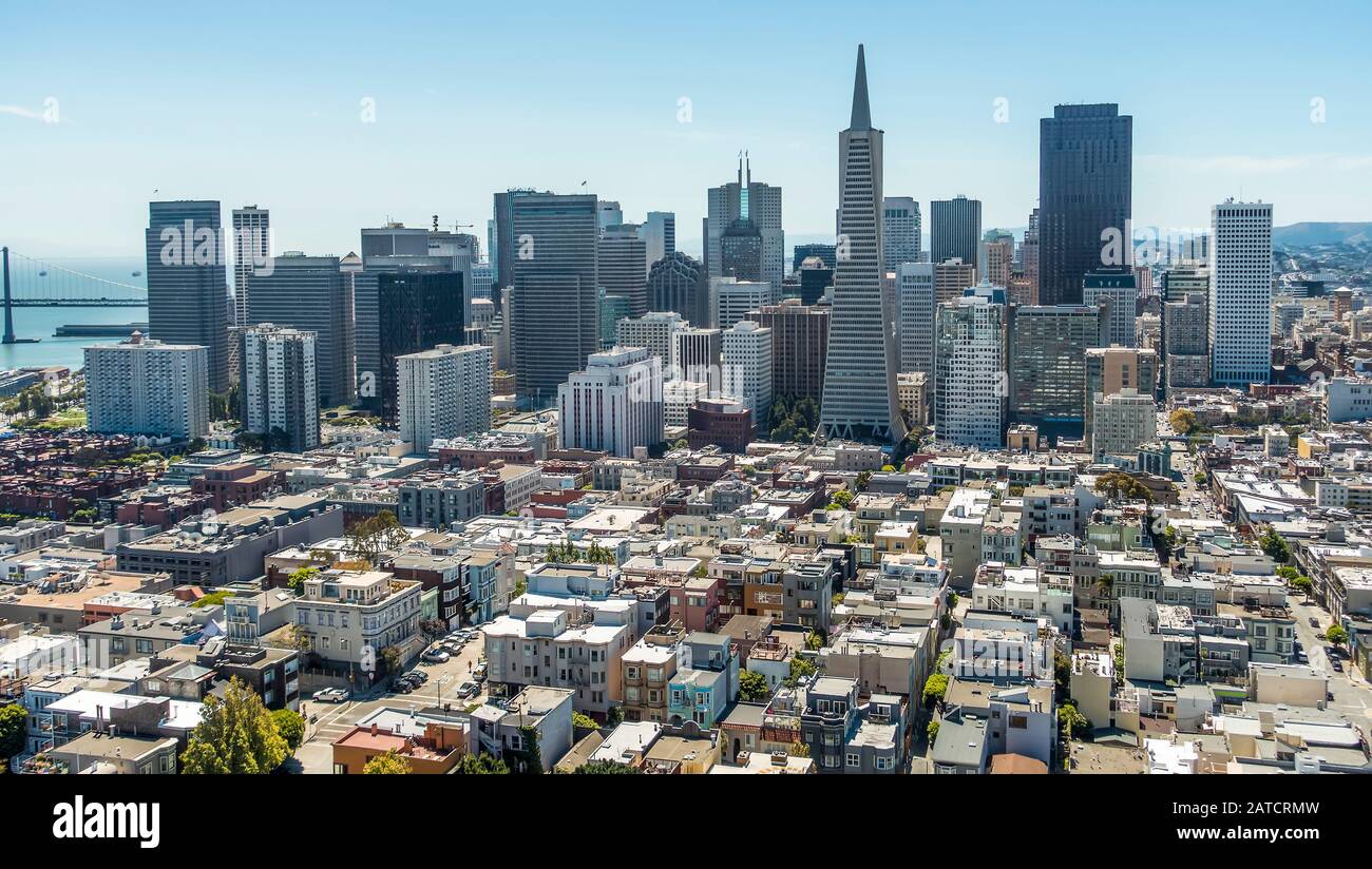 El horizonte de San Francisco Foto de stock