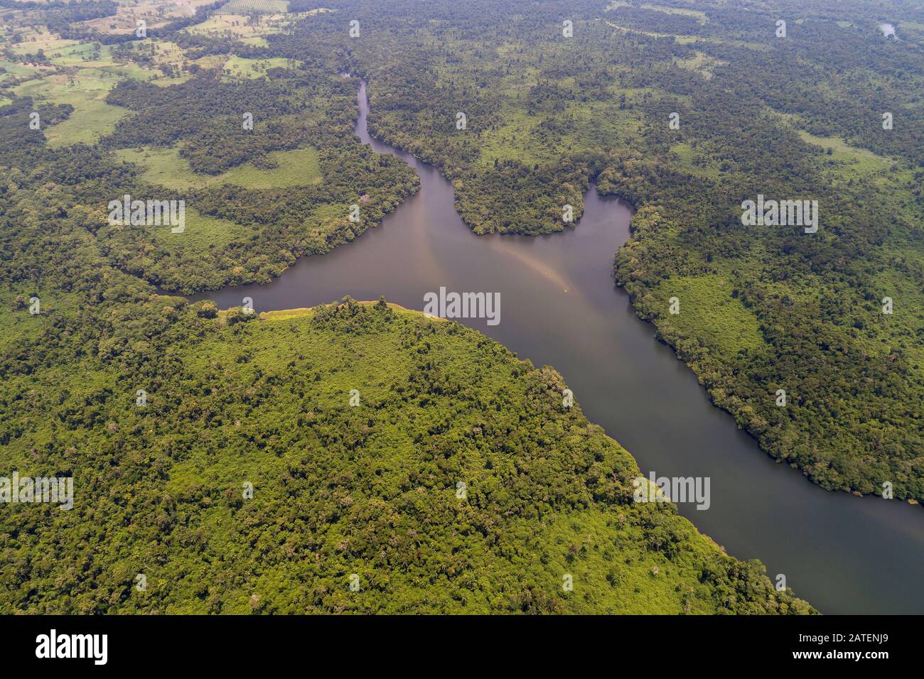 Vista aérea desde Laguna Cuero y Salado, Choluteca, Laguna la salada,  Laguna de Cuero y Salado, Honduras Fotografía de stock - Alamy