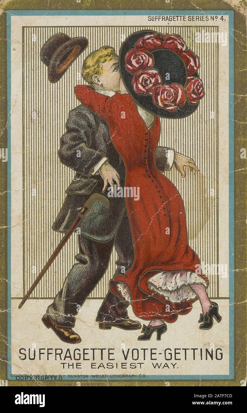 La Manera Más Fácil - el sufragio femenino en los Estados Unidos 1840' 1920' - propaganda antisufragánea Foto de stock