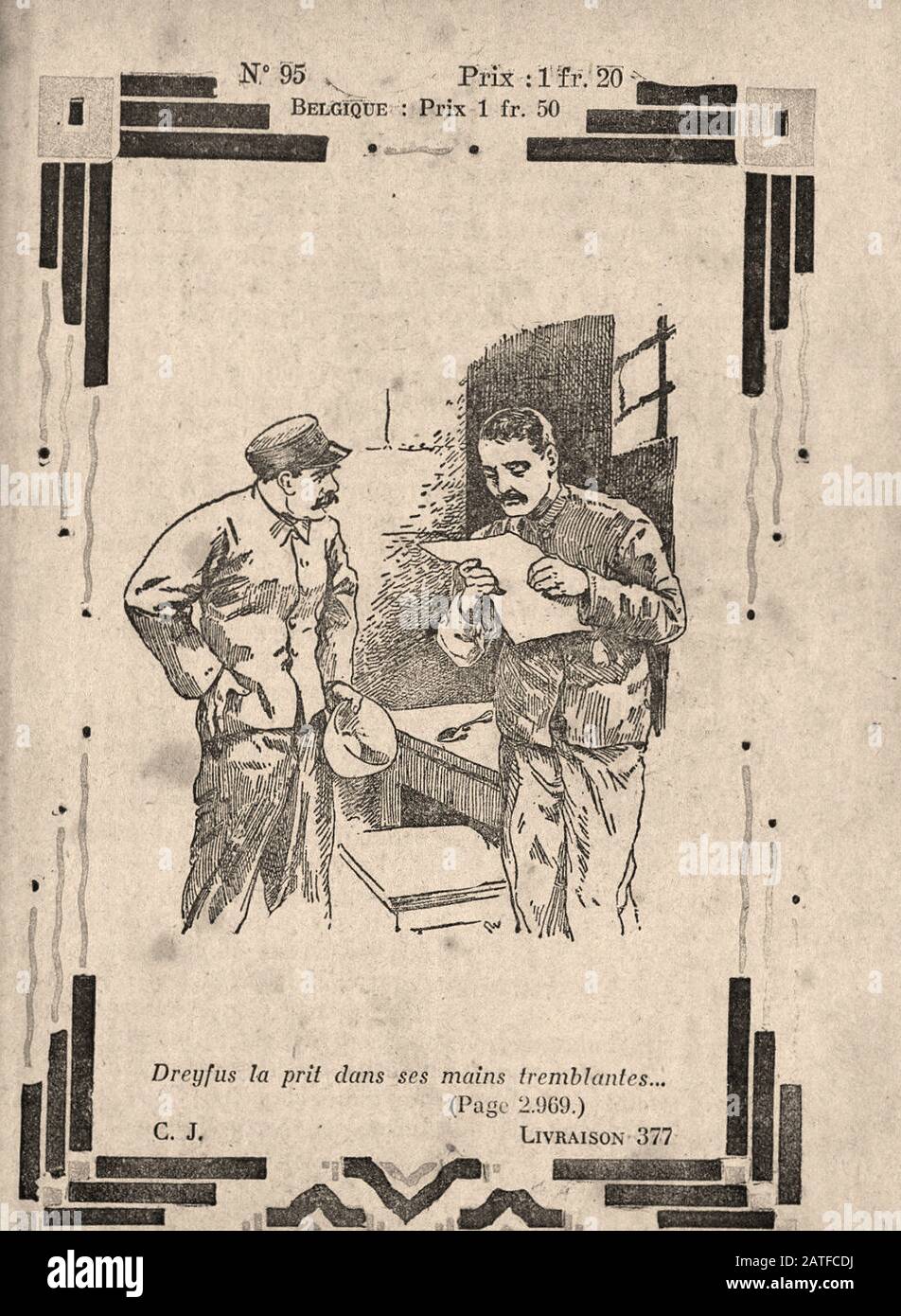 El caso Dreyfus 1894-1906 - Le Calvaire d'un inocente, no. 95 - Anónimo francés libro ilustrado Foto de stock