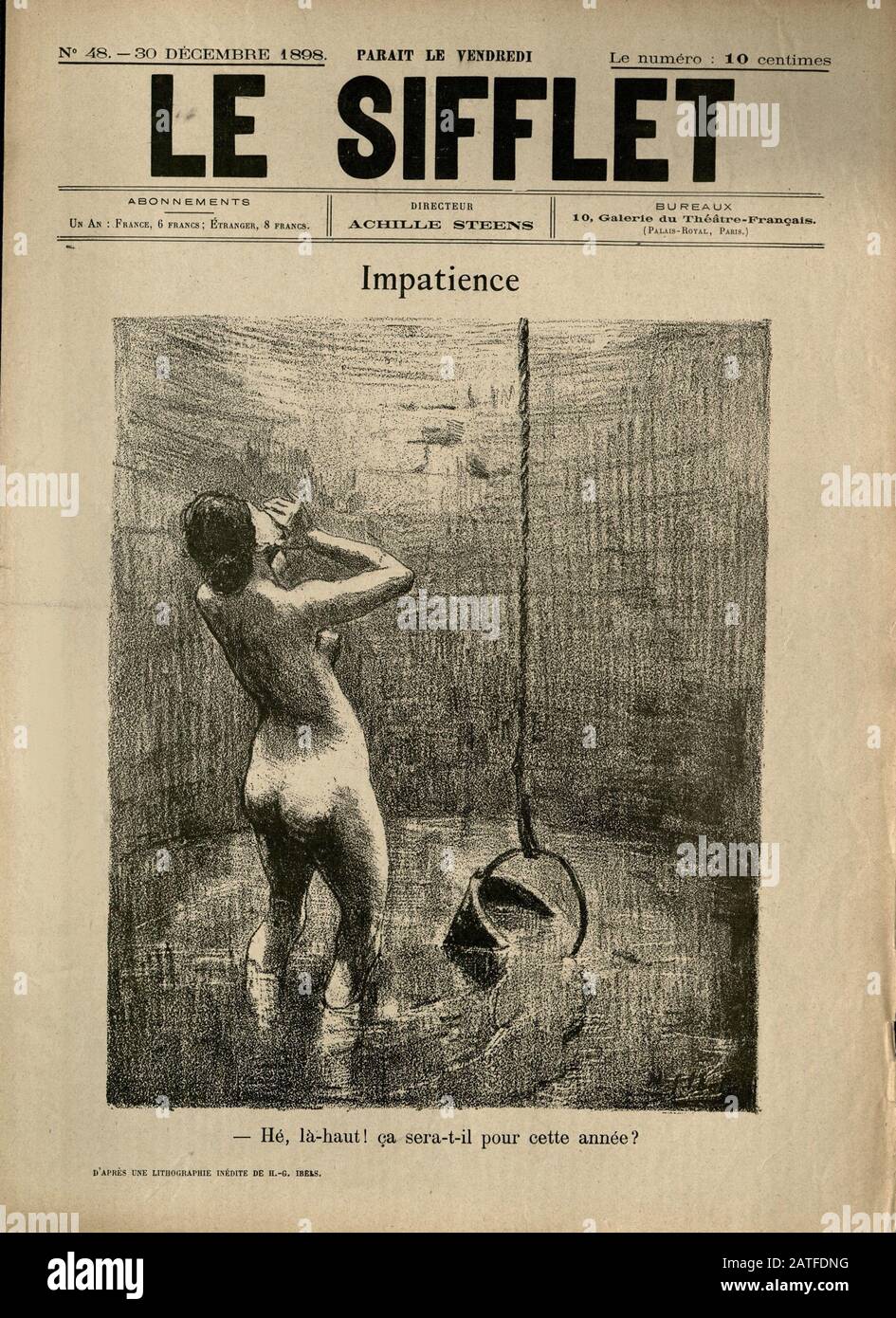 El caso Dreyfus 1894-1906 - Le Sifflet, Diciembre 30, 1898 - Periódico Ilustrado francés Foto de stock