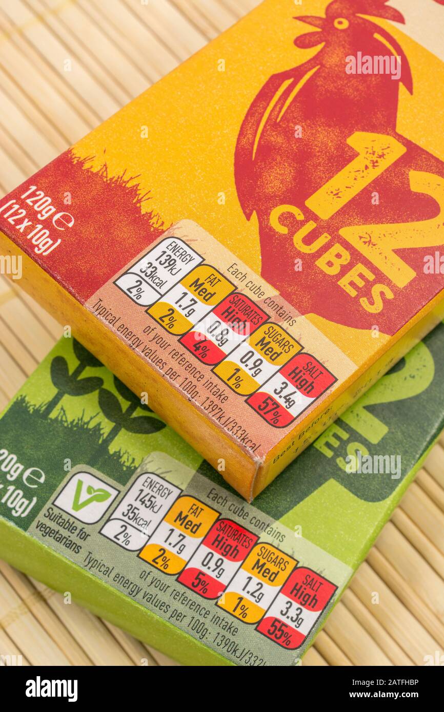 Caldo de pollo Asda envasado de alimentos que muestra la caja de