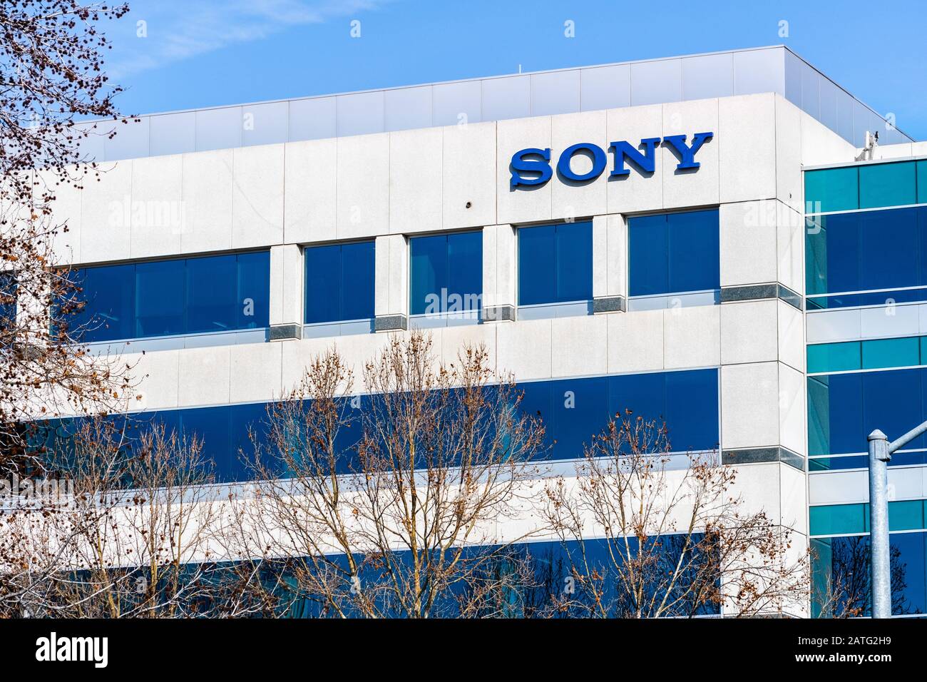 31 de enero de 2020 San Jose / CA / USA - Sony Electronics Inc oficinas en Silicon Valley; Sony Corporation es un conglomerado multinacional japonés corporati Foto de stock