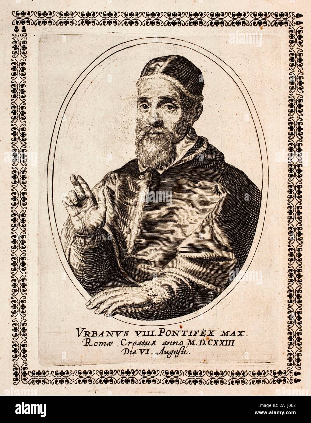 Retrato del Papa Urbano VIII (1568-1644) Foto de stock