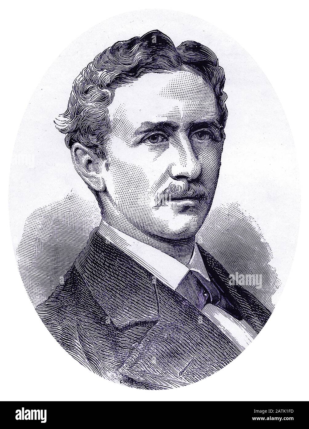 Un retrato temprano de Alexander Mackay conocido como el 'héroe cristiano de Uganda' y como 'el "Mackay de Uganda". --- Alexander Murdoch Mackay (1849 – 1890) fue un pionero misionero escocés en la Iglesia Presbiteriana en Uganda. Se unió a la Sociedad Misionera de la Iglesia en 1876 llegando a Zanzíbar el 30 de marzo de 1876, y Uganda en noviembre de 1878. Fue llamado Muzungu wa Kazi por los nativos que significa "hombre de trabajo blanco" o "hombre blanco de trabajo" (enseñó carpintería, mecánica y habilidades agrícolas) y murió en África de fiebre palúdica en 1890. Su lugar de nacimiento es Rhymie (alrededor de 30 millas al norte de Glasgow) Foto de stock