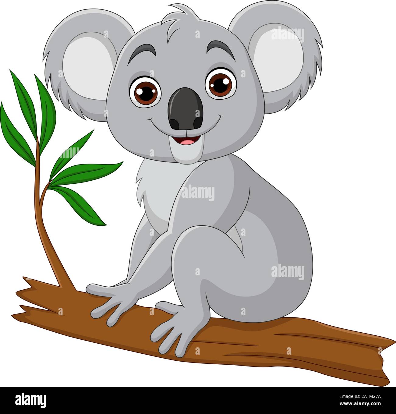 Koala escalando en un árbol Imágenes vectoriales de stock - Alamy
