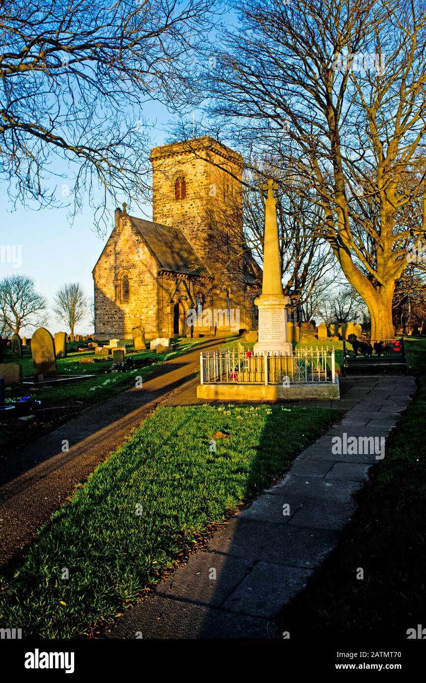 St Johns Church, Kirk Merrington, Condado De Durham, Inglaterra Foto de stock
