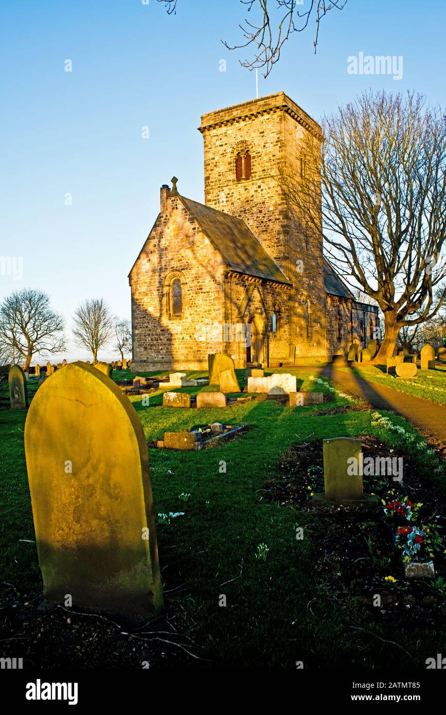 St Johns Church, Kirk Merrington, Condado De Durham, Inglaterra Foto de stock