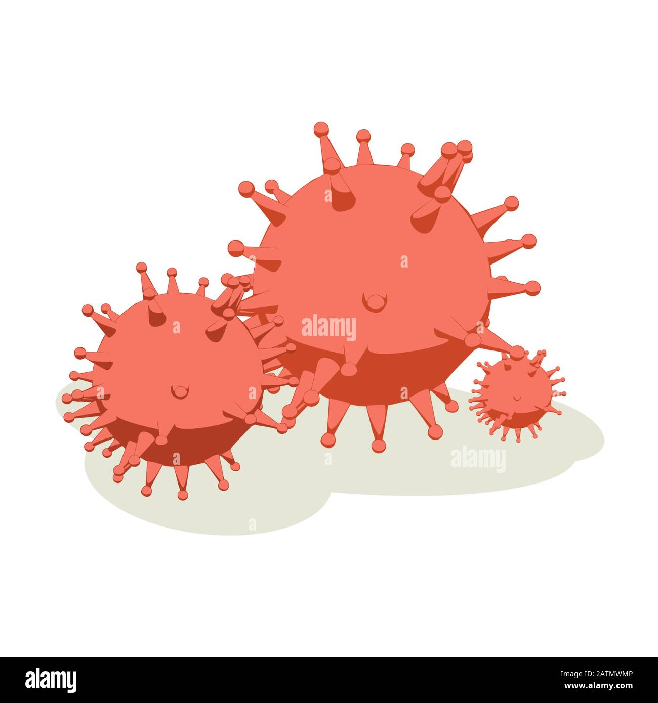 Enfermedades causadas por el virus de la ilustración relativa Ilustración del Vector