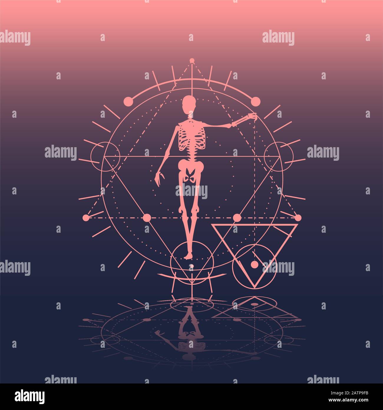Símbolos místicos esotéricos Ilustración del Vector