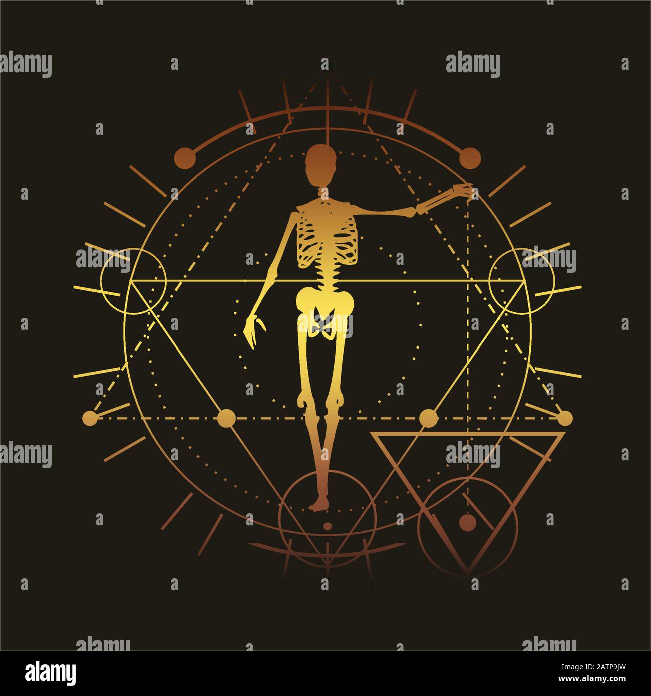 Símbolos místicos esotéricos Ilustración del Vector