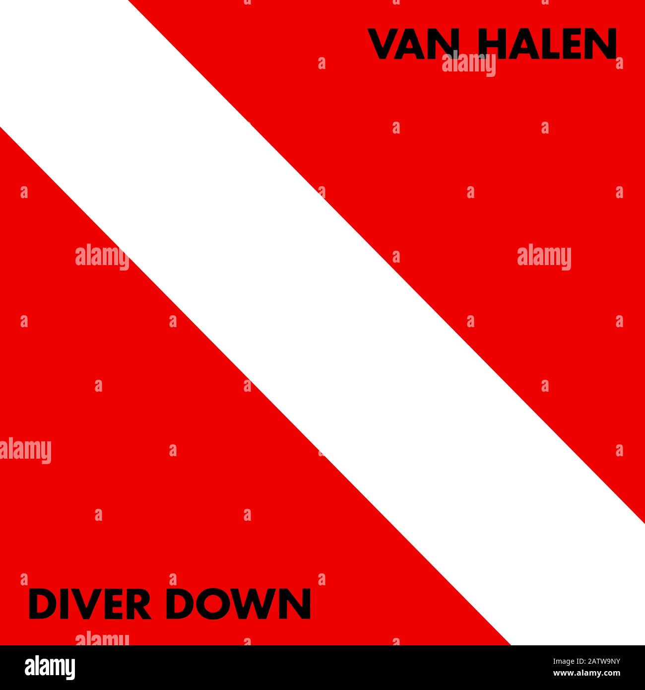 Van Halen - portada original del álbum de vinilo - Diver Down - 1982 Foto de stock