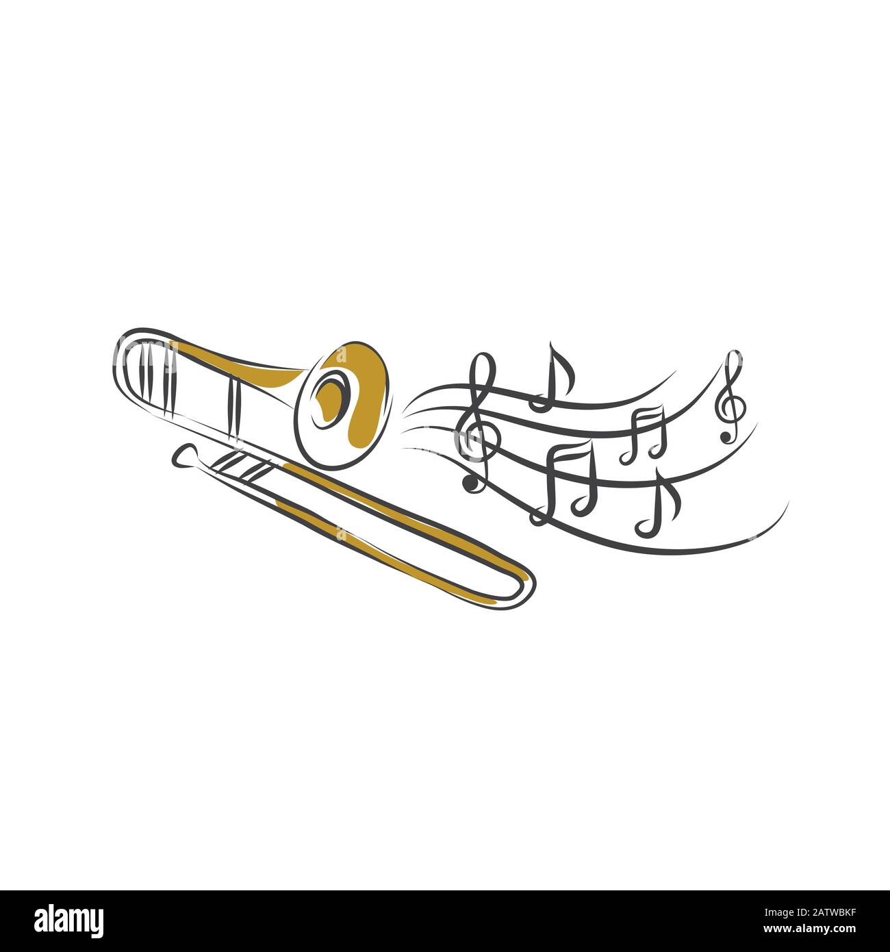 Juguete de trompeta ilustración del vector. Ilustración de feliz - 221316122